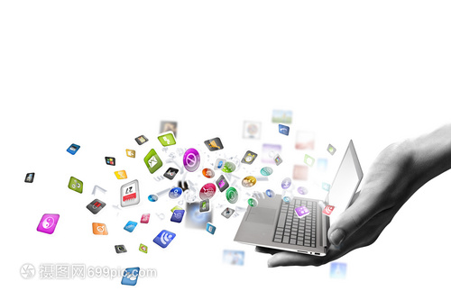 計算機(jī)技術(shù)用筆記本電腦媒體圖標(biāo)手