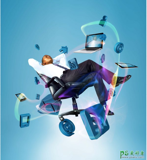 科技藍(lán)風(fēng)格互聯(lián)網(wǎng)電子辦公產(chǎn)品廣告,網(wǎng)絡(luò)輕松辦公海報(bào)圖片。